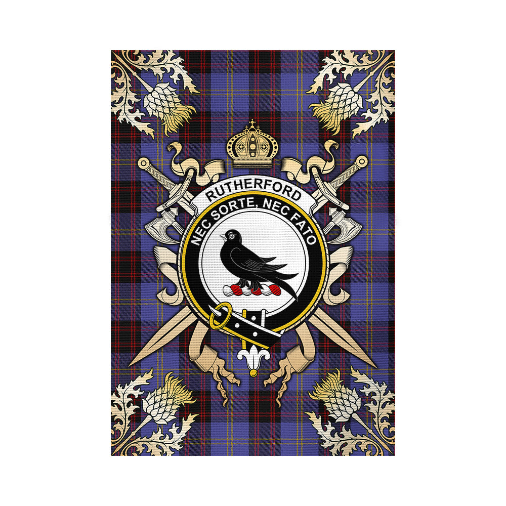 scottish-rutherford-clan-crest-gold-courage-sword-tartan-garden-flag
