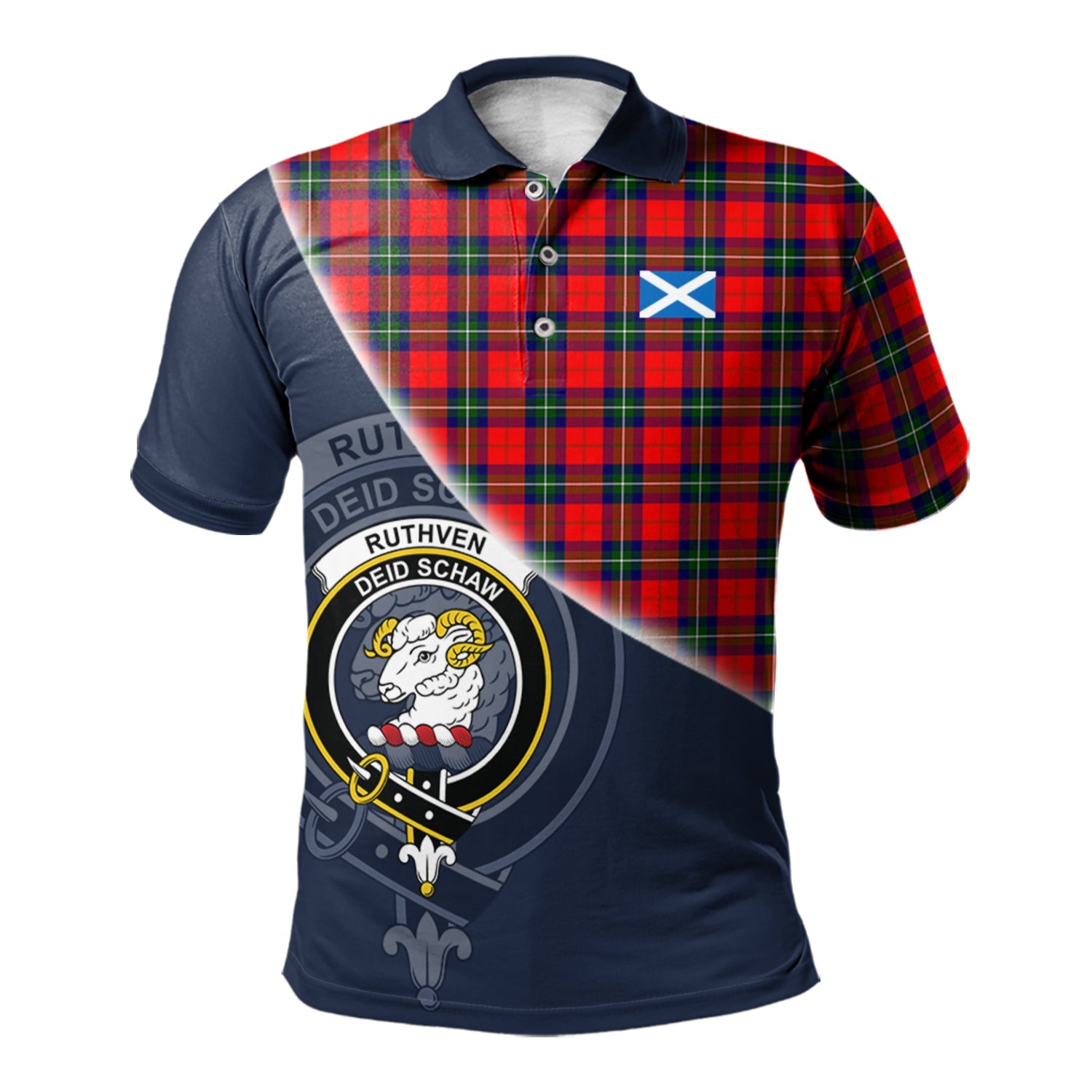 scottish-ruthven-modern-clan-crest-tartan-scotland-flag-half-style-polo-shirt