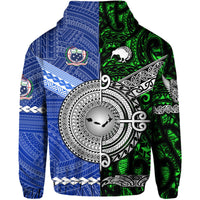 Samoa and New Zealand Hoodie Together Green LT8 - Wonder Print Shop