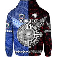 Custom Samoa And New Zealand Hoodie Together Red LT8 - Wonder Print Shop