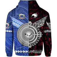 Samoa and New Zealand Hoodie Together Red LT8 - Wonder Print Shop