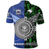 Samoa New Zealand Polo Shirt Together Green LT8 - Wonder Print Shop