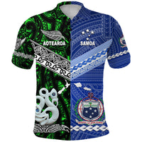 Samoa New Zealand Polo Shirt Together Green LT8 - Wonder Print Shop