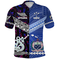 Custom Samoa New Zealand Polo Shirt Together Purple LT8 - Wonder Print Shop