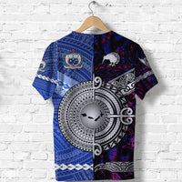 Samoa and New Zealand T Shirt Together Purple LT8 - Wonder Print Shop
