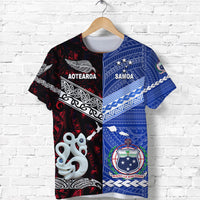 Samoa and New Zealand T Shirt Together Red LT8 - Wonder Print Shop
