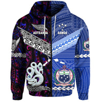 Custom Samoa And New Zealand Hoodie Together Purple LT8 - Wonder Print Shop