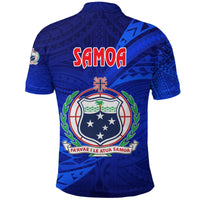 Manu Samoa Rugby Polo Shirt Unique Version Full Blue - Wonder Print Shop