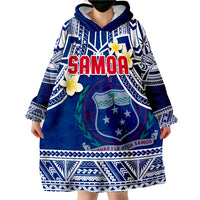 Samoa Samoan Plumeria Flowers Mix Polynesian Pattern Wearable Blanket Hoodie - Wonder Print Shop