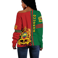 Wonder Print Shop Sweater - Morocco Women Off Shoulder Quarter Style - Wonder Print Shop