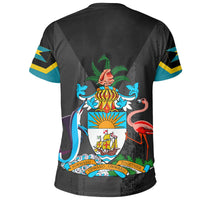 Bahamas Flag Coat Of Arm T Shirt - Wonder Print Shop