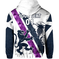 Custom Scotland Rugby Hoodie Scottish Thistle White LT8 - Wonder Print Shop