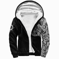 Viking Sherpa Hoodie - Norse Raven Tattoo RLT12 - Wonder Print Shop