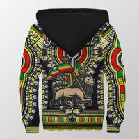 (Custom Personalised) Ethiopia Sherpa Hoodie Dashiki Black Style LT6 - Wonder Print Shop