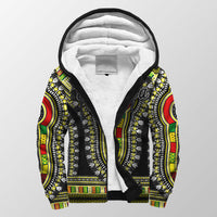 (Custom Personalised) Ethiopia Sherpa Hoodie Dashiki Black Style LT6 - Wonder Print Shop