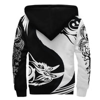 Viking Sherpa Hoodie - Ying Yang Raven RLT12 - Wonder Print Shop