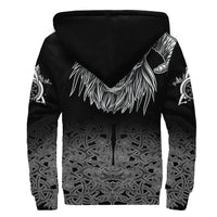 Skull Viking Sherpa Hoodie Ornate Pattern RLT12 - Wonder Print Shop