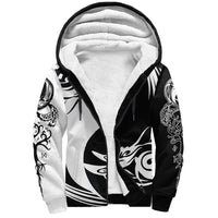 Viking Sherpa Hoodie - Ying Yang Raven RLT12 - Wonder Print Shop
