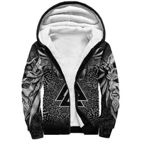 Viking Valkyrie Sherpa Hoodie - Valknut Pattern RLT12 - Wonder Print Shop
