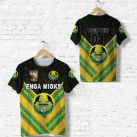 Custom Papua New Guinea Enga Mioks T Shirt Rugby Original Style Black, Custom Text And Number LT8 - Wonder Print Shop