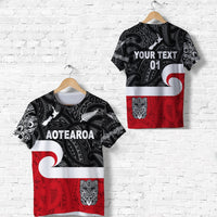 Custom Maori Aotearoa Haka T Shirt New Zealand Simple, Custom Text And Number LT8 - Wonder Print Shop