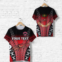 Custom Fiji Rewa Rugby Union T Shirt Tapa Style Red LT8 - Wonder Print Shop