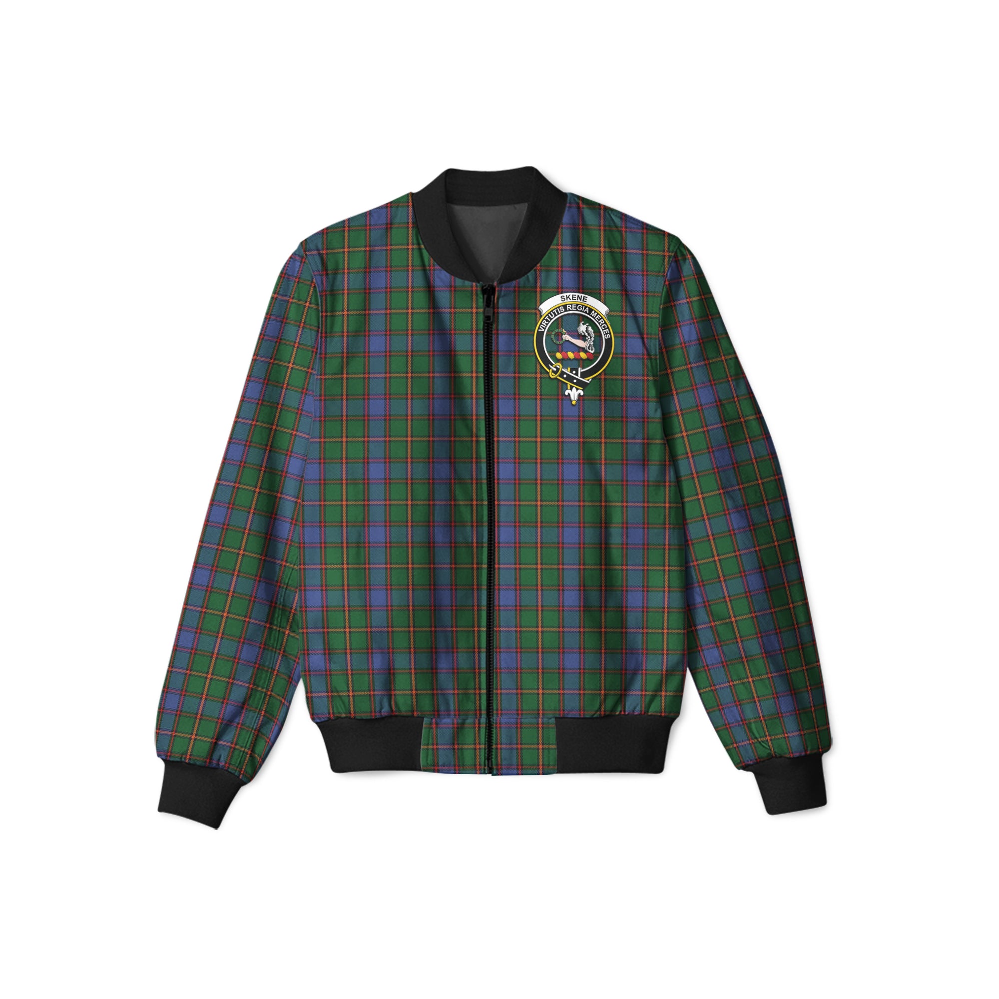 scottish-skene-clan-crest-tartan-bomber-jacket