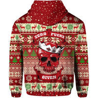 Skull Christmas Zip Hoodie Red LT8 - Wonder Print Shop