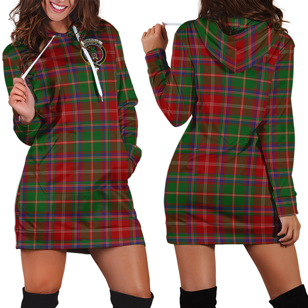 scottish-somerville-clan-crest-tartan-hoodie-dress