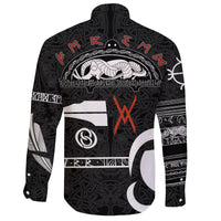 Viking Long Sleeve Shirt Raven Norse Mythology Tattoo A21 RLT12 - Wonder Print Shop