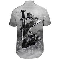 Viking Long Sleeve Button Shirt Berkana Rune RLT12 - Wonder Print Shop