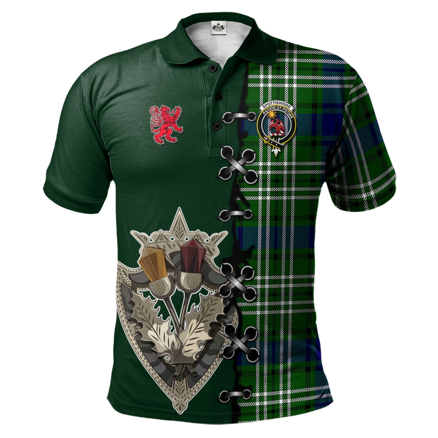 scottish-spottiswood-clan-crest-tartan-lion-rampant-and-celtic-thistle-polo-shirt
