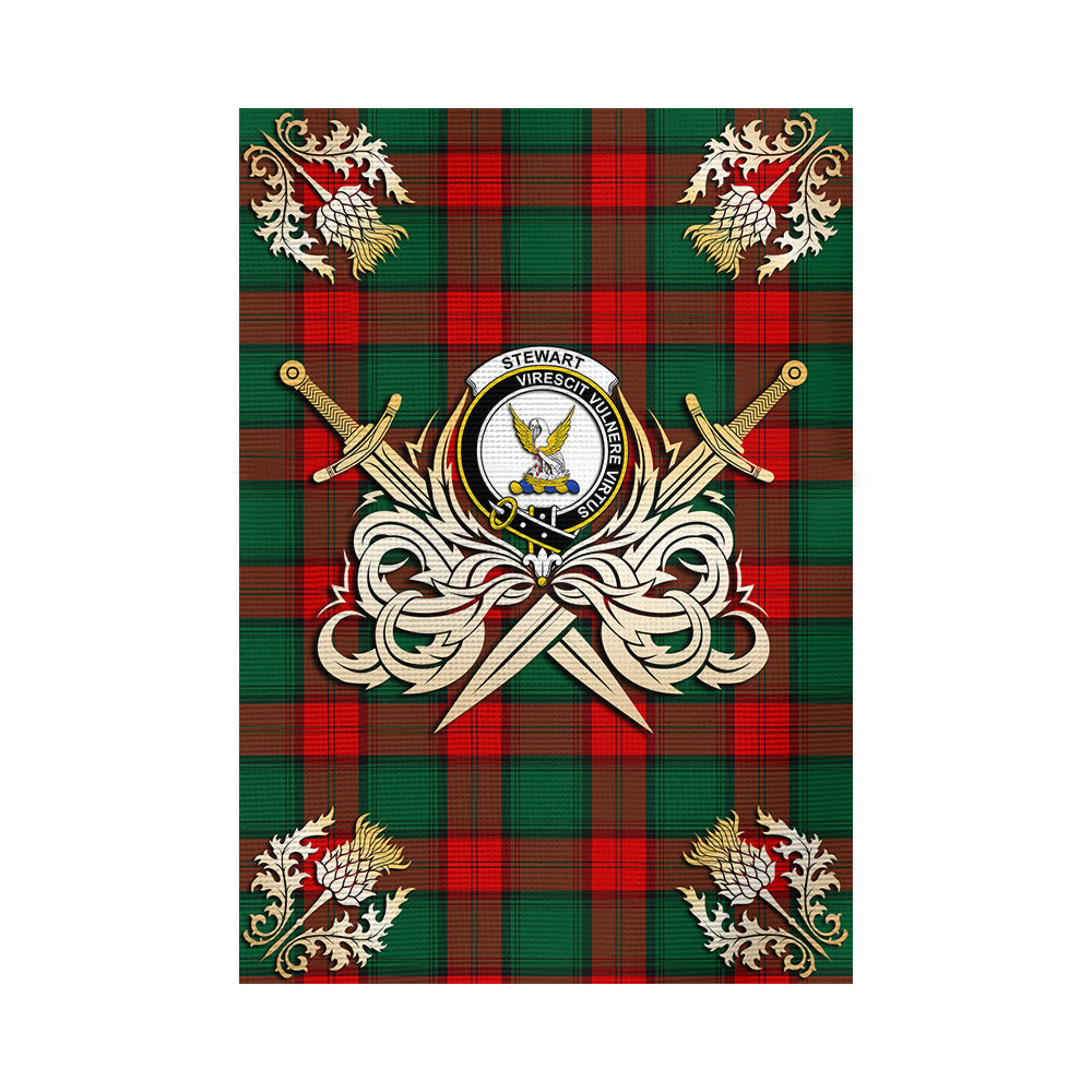 scottish-stewart-atholl-modern-clan-crest-courage-sword-tartan-garden-flag