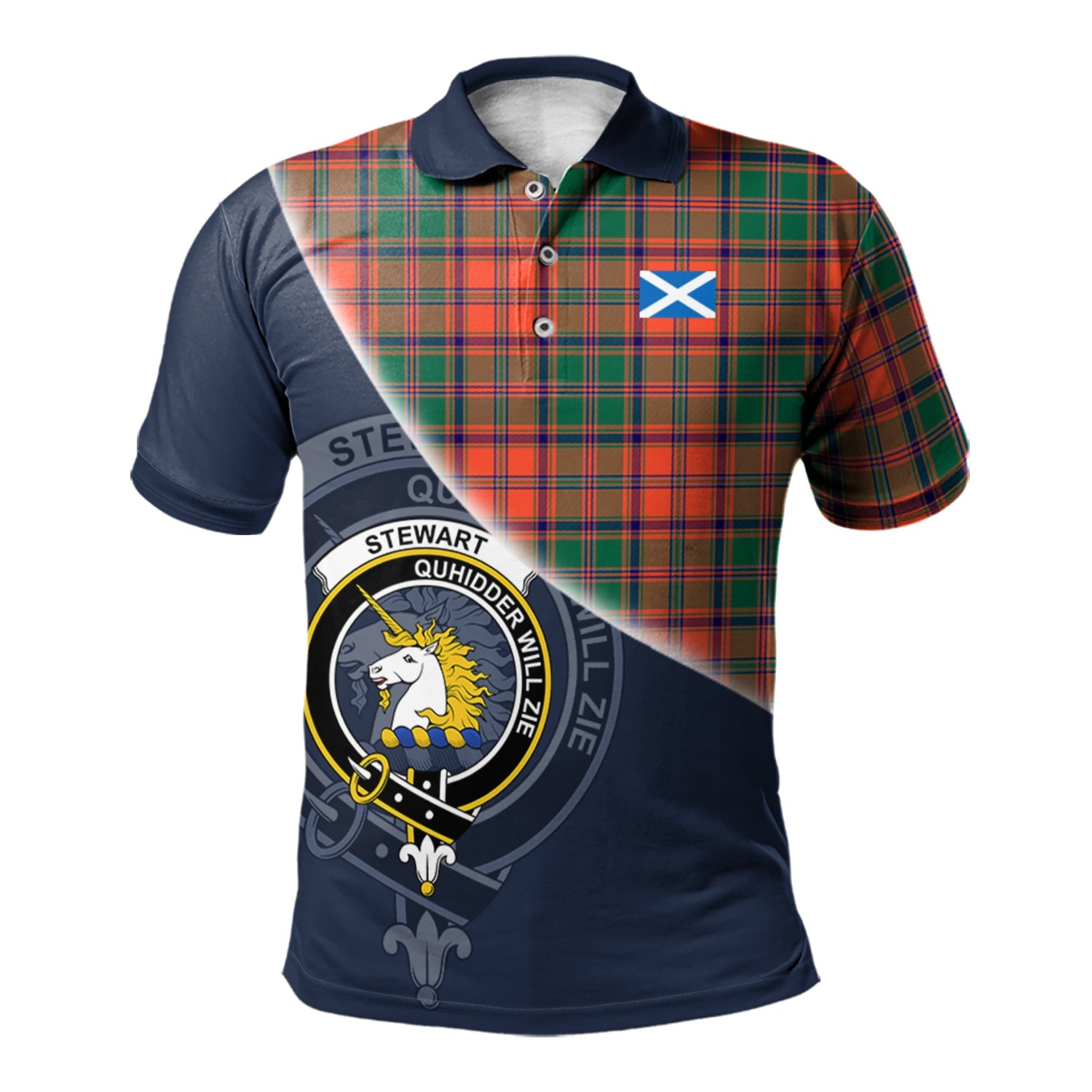 scottish-stewart-of-appin-ancient-clan-crest-tartan-scotland-flag-half-style-polo-shirt