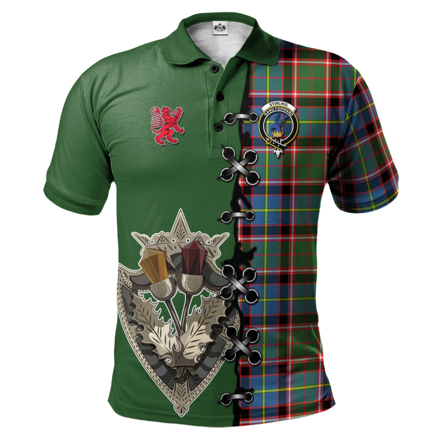 scottish-stirling-bannockburn-clan-crest-tartan-lion-rampant-and-celtic-thistle-polo-shirt
