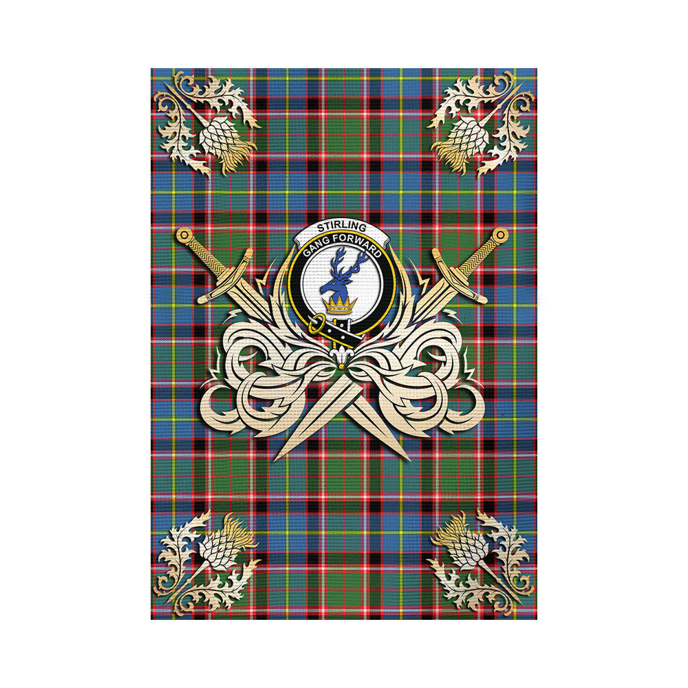 scottish-stirling-bannockburn-clan-crest-courage-sword-tartan-garden-flag