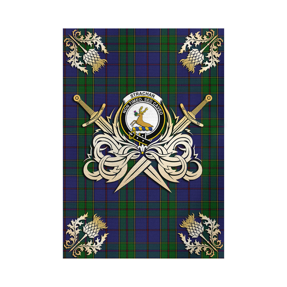 scottish-strachan-clan-crest-courage-sword-tartan-garden-flag
