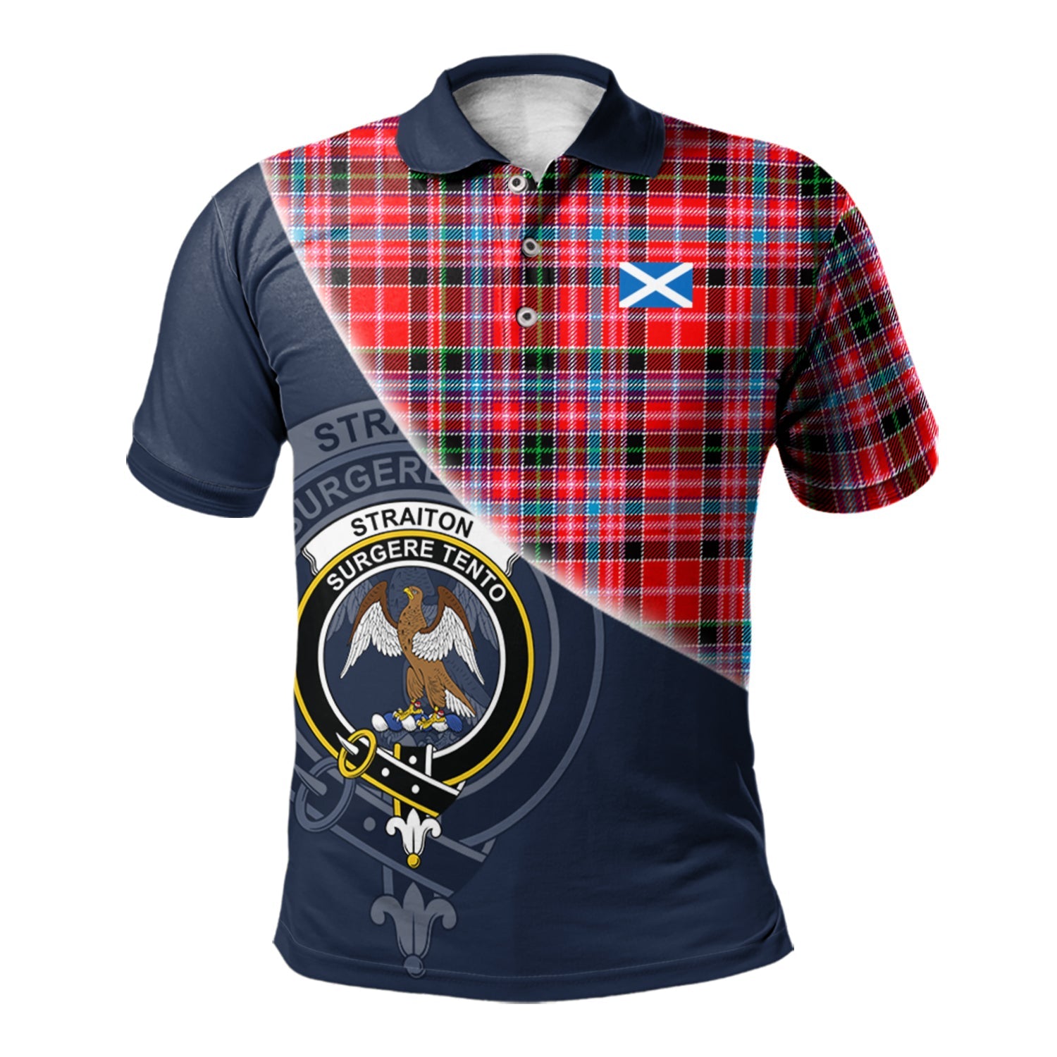 scottish-straiton-clan-crest-tartan-scotland-flag-half-style-polo-shirt