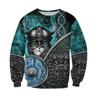 Viking Clothing Viking 3D Cat Sweatshirts RLT12 - Wonder Print Shop