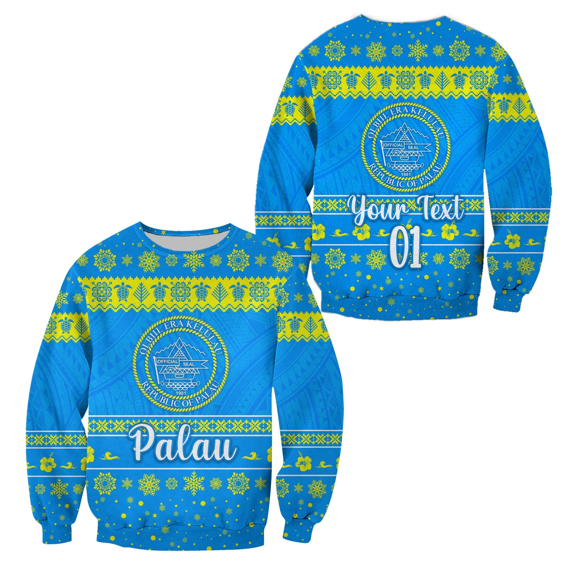 custom-personalised-palau-christmas-sweatshirt-simple-style