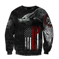 Viking Pullover Hoodie - American Viking Fenrir RLT12 - Wonder Print Shop