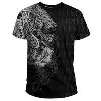 Viking T Shirt Fenrir Och Jormungand Special Tattoo Style RLT12 - Wonder Print Shop