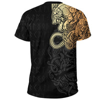 Viking T Shirt Fenrir Och Jormungand Special Tattoo Style RLT12 - Wonder Print Shop