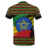 Ethiopia T Shirt Lion Of Judah Flag Grunge LT6 - Wonder Print Shop