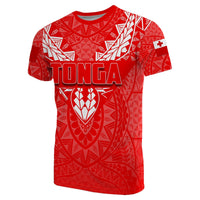 Tonga Rugby T Shirt Polynesian With Coat Of Arms Style - Wonder Print Shop