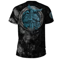 Viking Vikings T Shirt Raven Of Odin Cyan RLT12 - Wonder Print Shop