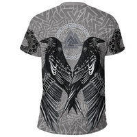 Viking T Shirt Raven Valknut RLT12 - Wonder Print Shop