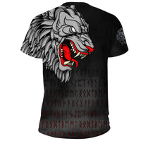 Viking T Shirt Killer Wolf Tattoo RLT12 - Wonder Print Shop