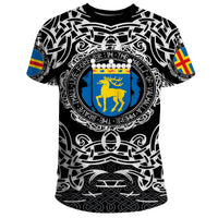 Viking T Shirt Aland Islands Viking Pattern RLT12 - Wonder Print Shop