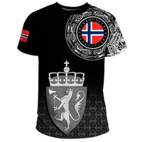 Viking T Shirt Norway Coat Of Arms RLT12 - Wonder Print Shop